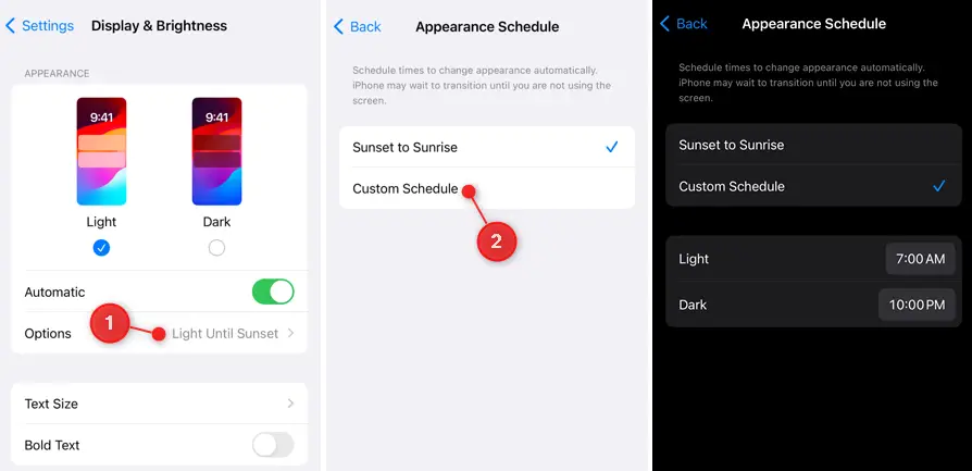 Enable Dark Mode on iPhone 15