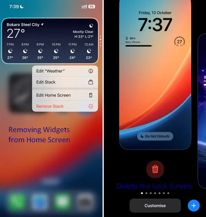 Removing Lock Screen and Widgets from Home Screen