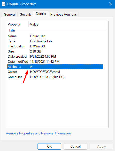 Checking if the ISO file is Sparse or not