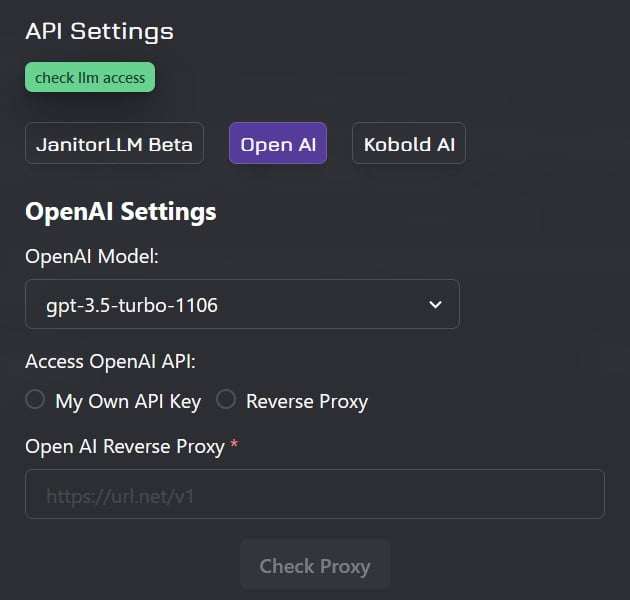 Use your Own OpenAI API on Janitor AI