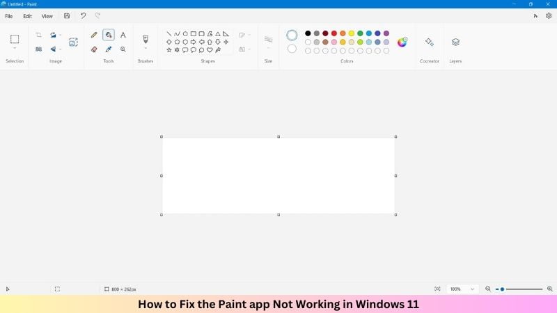 How to Fix the Paint app Not Working in Windows 11