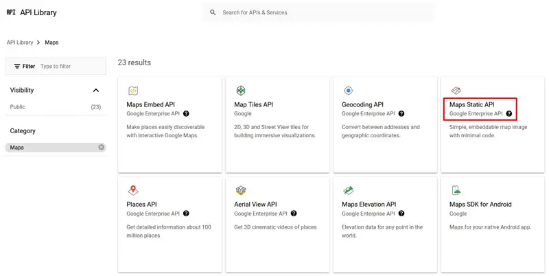 Maps Static API